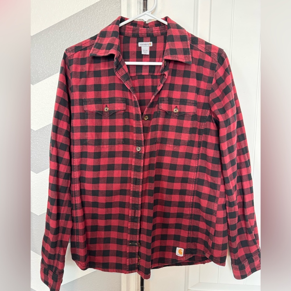 Carhartt Buffalo Check Flannel Shirt in Red and Black